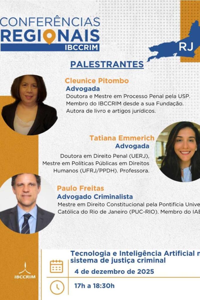 IBCCRIM Rio 2025: Paulo Freitas participa de painel sobre tecnologia e IA no sistema penal